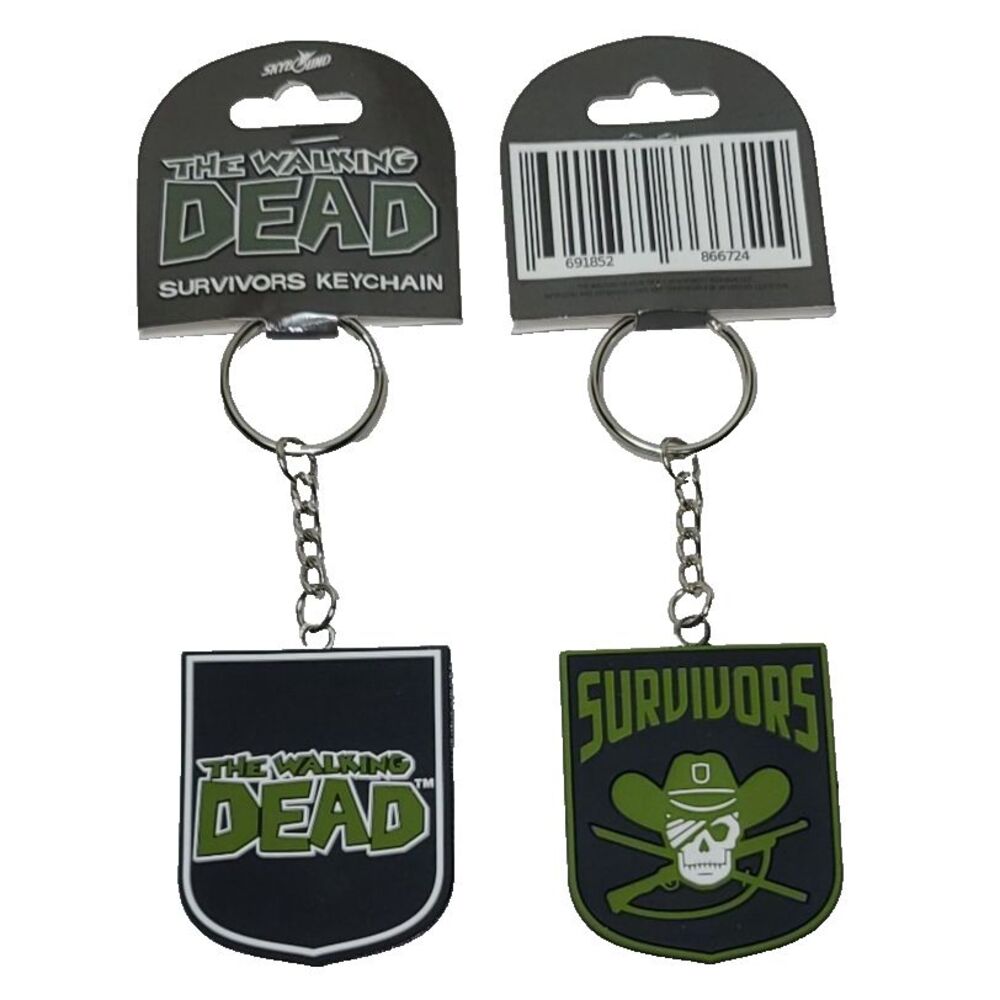 The Walking Dead Survivors Keychain - Double Sided rubber Skybound  NEW